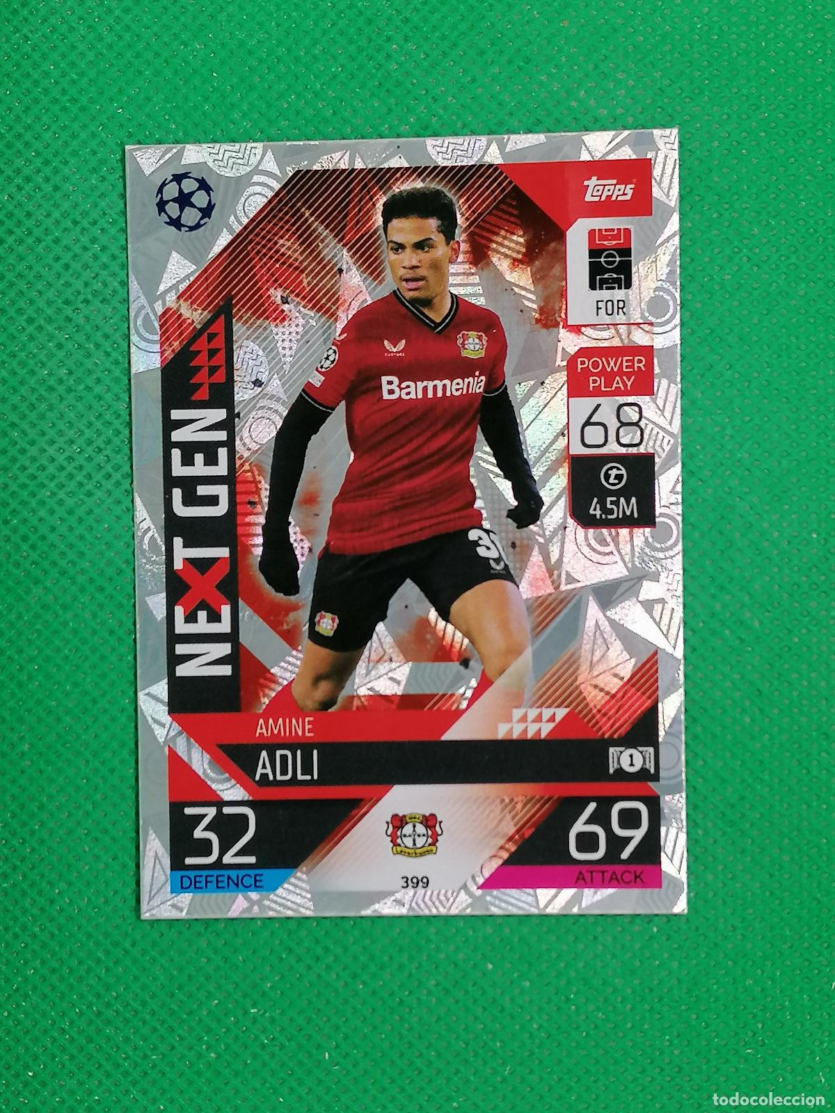 Figurine di Calcio: 399 AMINE ADLI BAYER LEVERKUSEN NEXT GEN ⚽ TOPPS MATCH ATTAX CHAMPIONS 2022 2023 22 23 ⚽