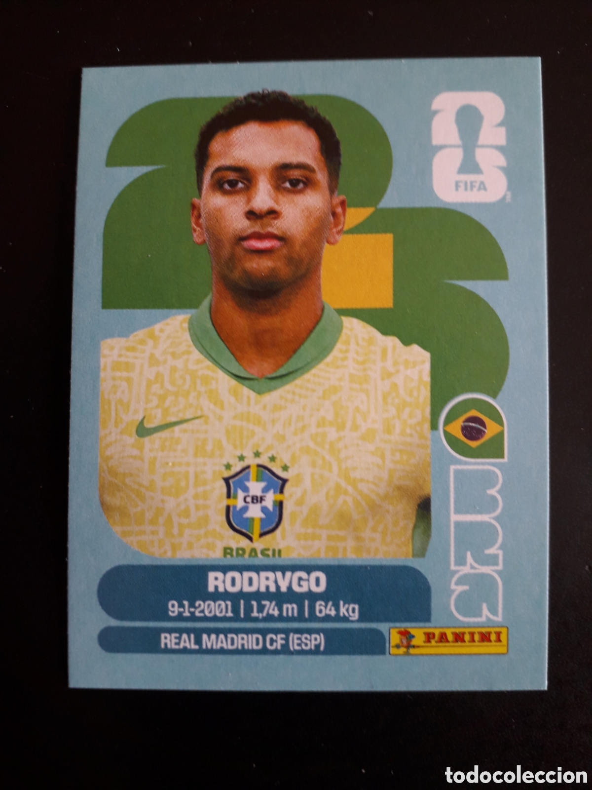 Figurine di Calcio: RODRYGO BRASIL BRA 15 MUNDIAL F&Uacute;TBOL 2026 FIFA WORLD CUP PANINI SIN PEGAR PEDIDO M&Iacute;NIMO 3&euro;