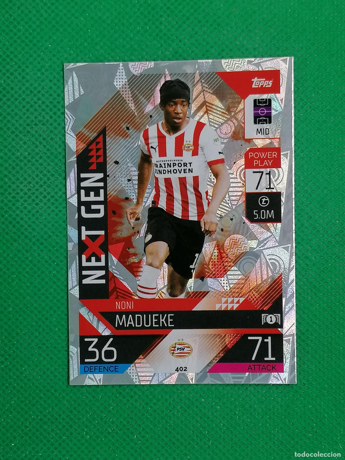 Football Stickers: 402 NONI MADUEKE PSV NEXT GEN ⚽ TOPPS MATCH ATTAX CHAMPIONS 2022 2023 22 23 ⚽
