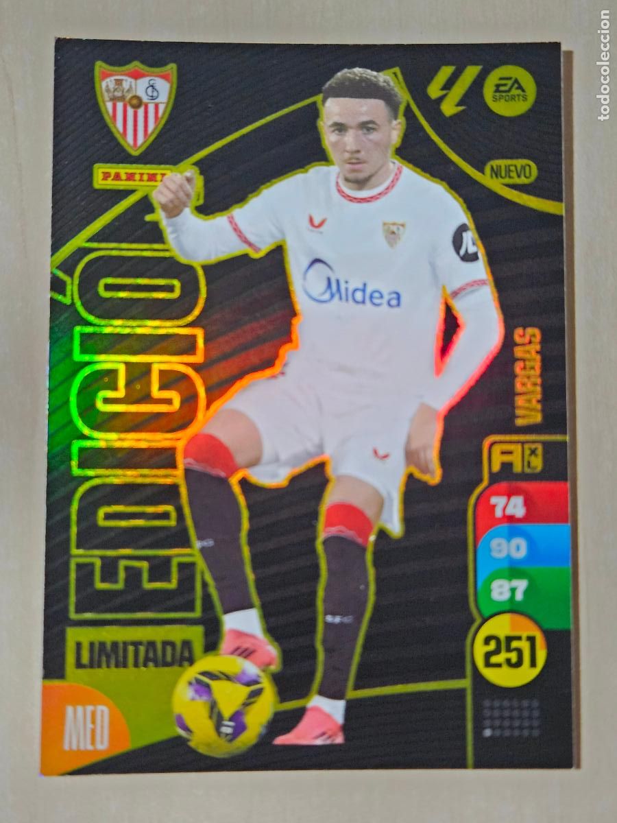 Football Stickers: FICHA VARGAS - ADRENALYN 24 25 - PANINI 2024 - 25 - CROMO - EDICION LIMITADA