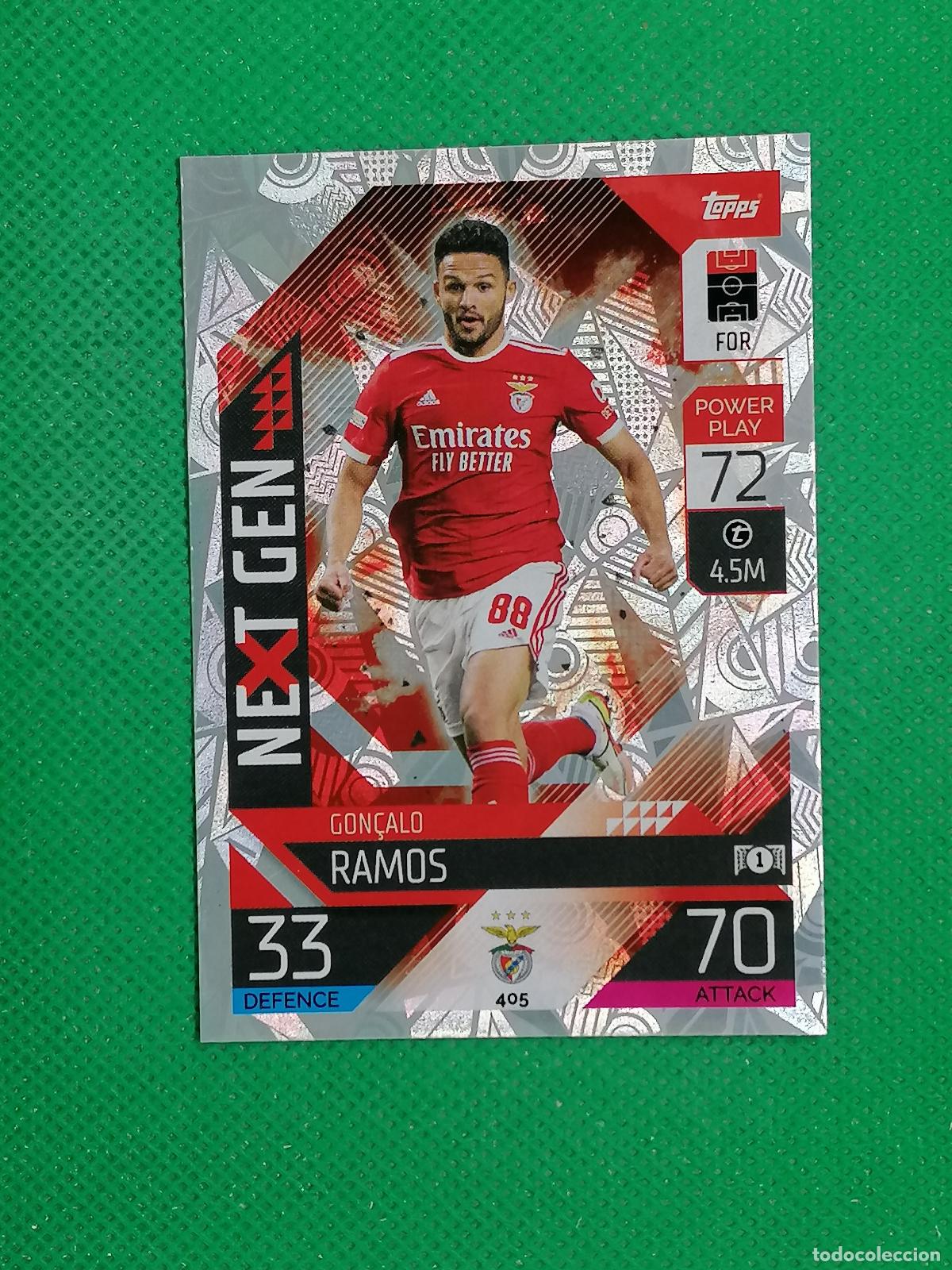 Cromos de F&uacute;tbol: 405 GONCALO RAMOS BENFICA NEXT GEN ⚽ TOPPS MATCH ATTAX CHAMPIONS 2022 2023 22 23 ⚽