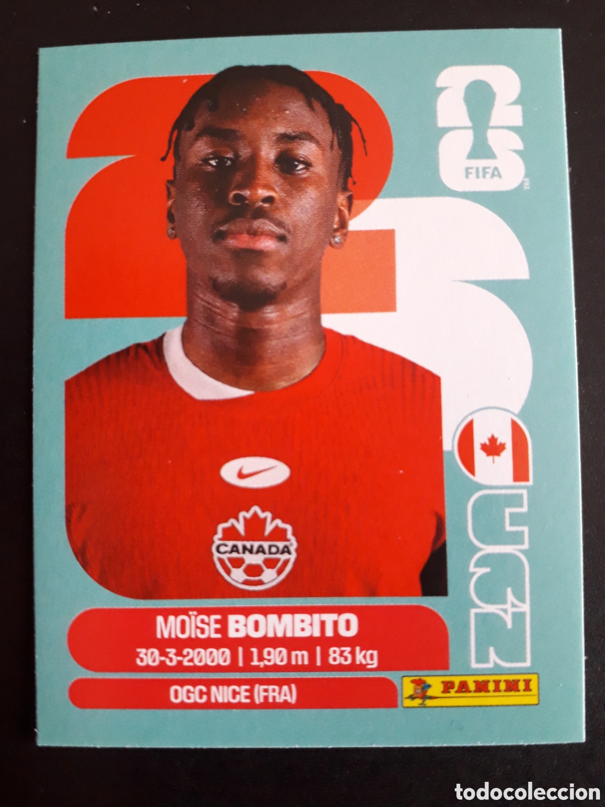 Cromos de F&uacute;tbol: BOMBITO CANAD&Aacute; CAN 8 MUNDIAL F&Uacute;TBOL 2026 FIFA WORLD CUP PANINI SIN PEGAR PEDIDO M&Iacute;NIMO 3&euro;