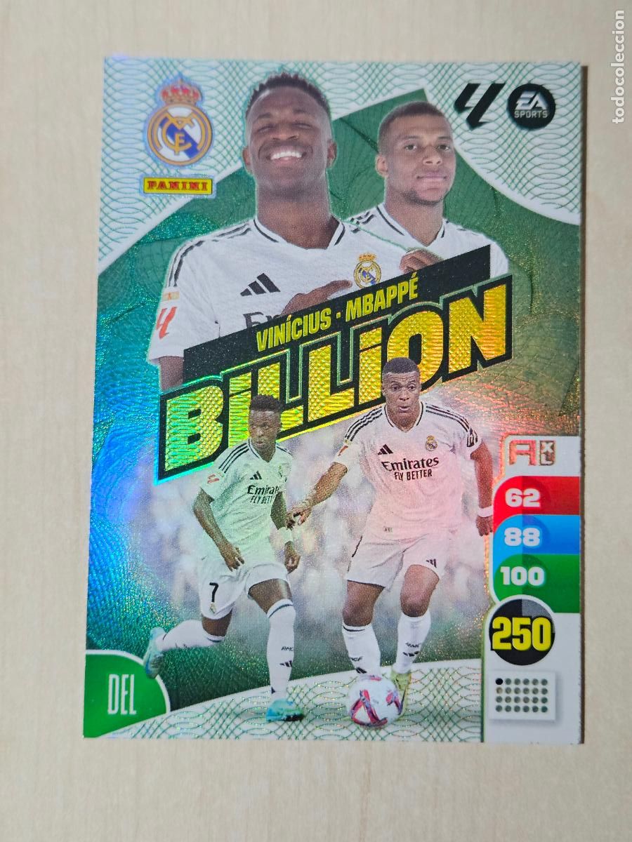 Cromos de F&uacute;tbol: ADRENALYN XL BILLION VINICIUS MBAPPE LIGA 24 25 2024 2025 PANINI - REAL MADRID