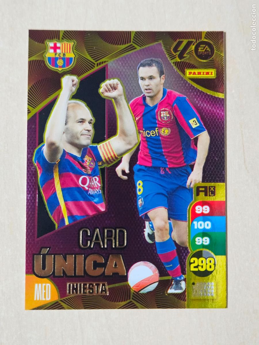 Cartes &agrave; collectionner de Football: ADRENALYN XL INIESTA CARD UNICA BARCELONA CROMO LIGA 24 25 2024 2025 PANINI