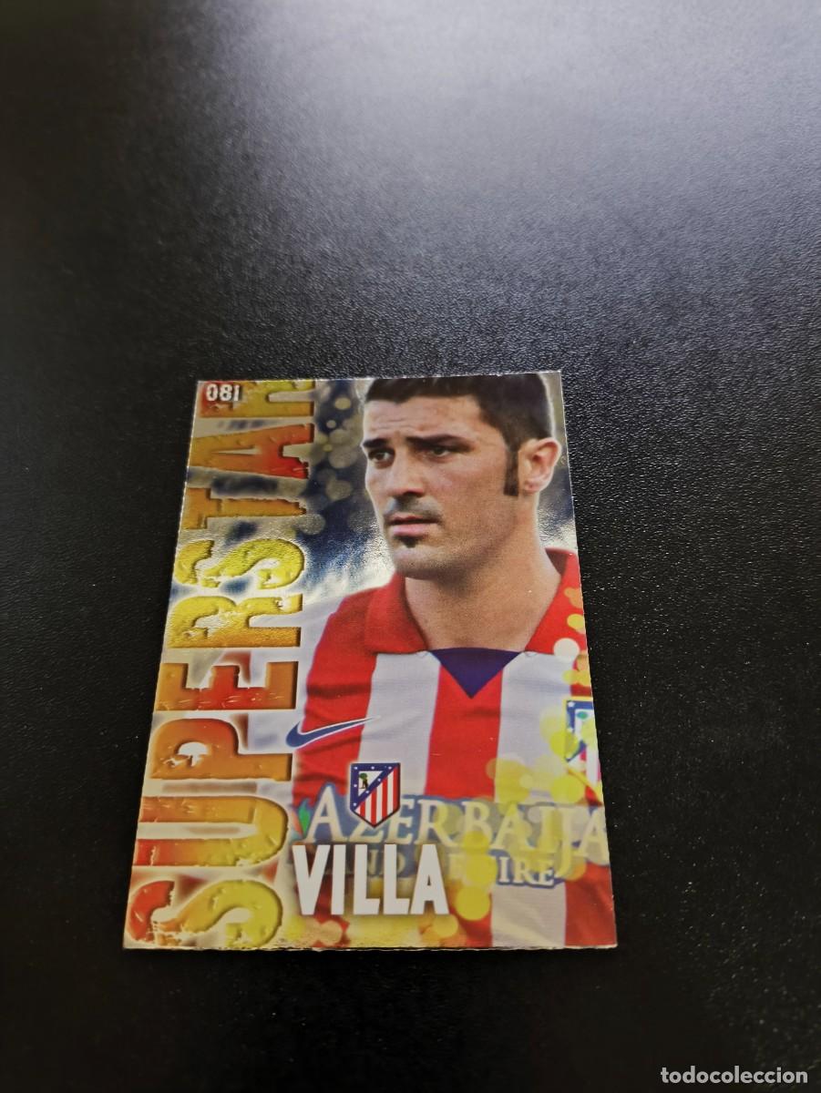 Cartes &agrave; collectionner de Football: 81 VILLA ATLETICO DE MADRID BRILLO LISO MUNDICROMO LIGA 2013 2014 13 14 NO PANINI ESTE