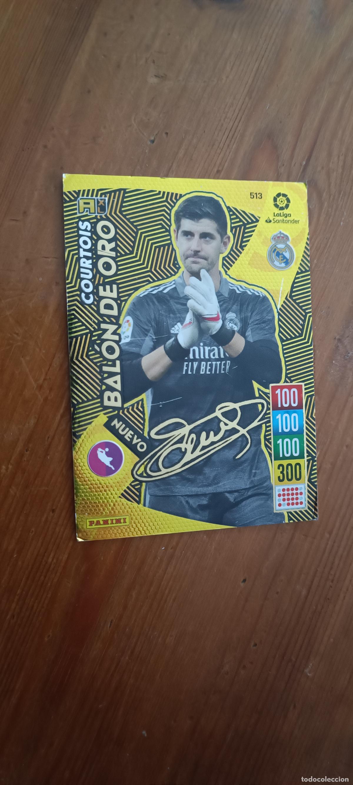 Cartes &agrave; collectionner de Football: COURTOIS BAL&Oacute;N DE ORO FIRMADO 513 ADRENALYN 21 22 2021 22