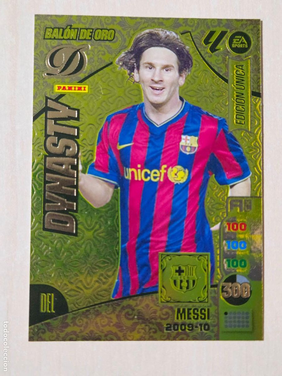 Cartes &agrave; collectionner de Football: Bal&oacute;n de Oro Dynasty 2009-10 Messi, FC Barcelona, Edici&oacute;n &Uacute;nica Panini Adrenalyn XL 2024 2025 24 25