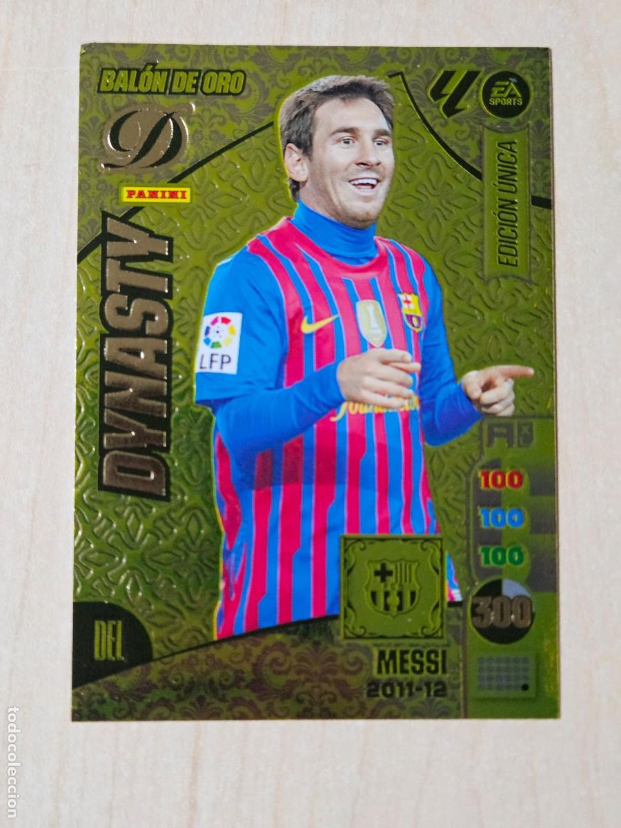 Cromos de F&uacute;tbol: Bal&oacute;n de Oro Dynasty 2011 12 Messi, FC Barcelona, Edici&oacute;n &Uacute;nica Panini Adrenalyn XL 2024 2025 24 25