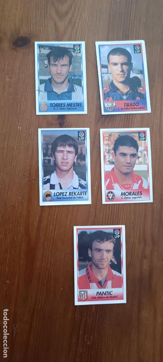 Cromos de F&uacute;tbol: 5 CROMOS BOLLYCAO LIGA 96 97 - 82 MESTRE - 96 TIRADO - 312 REKARTE - 142 MORALES - 151 PANTIC