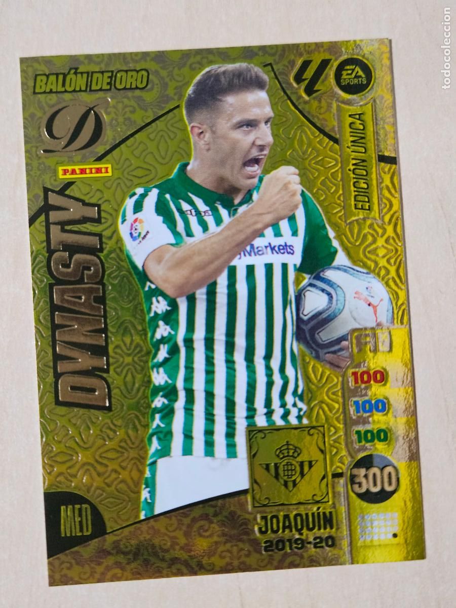 Cromos de F&uacute;tbol: Bal&oacute;n de Oro Dynasty 2019 20 joaquin real betis , Edici&oacute;n &Uacute;nica Panini Adrenalyn 2024 25