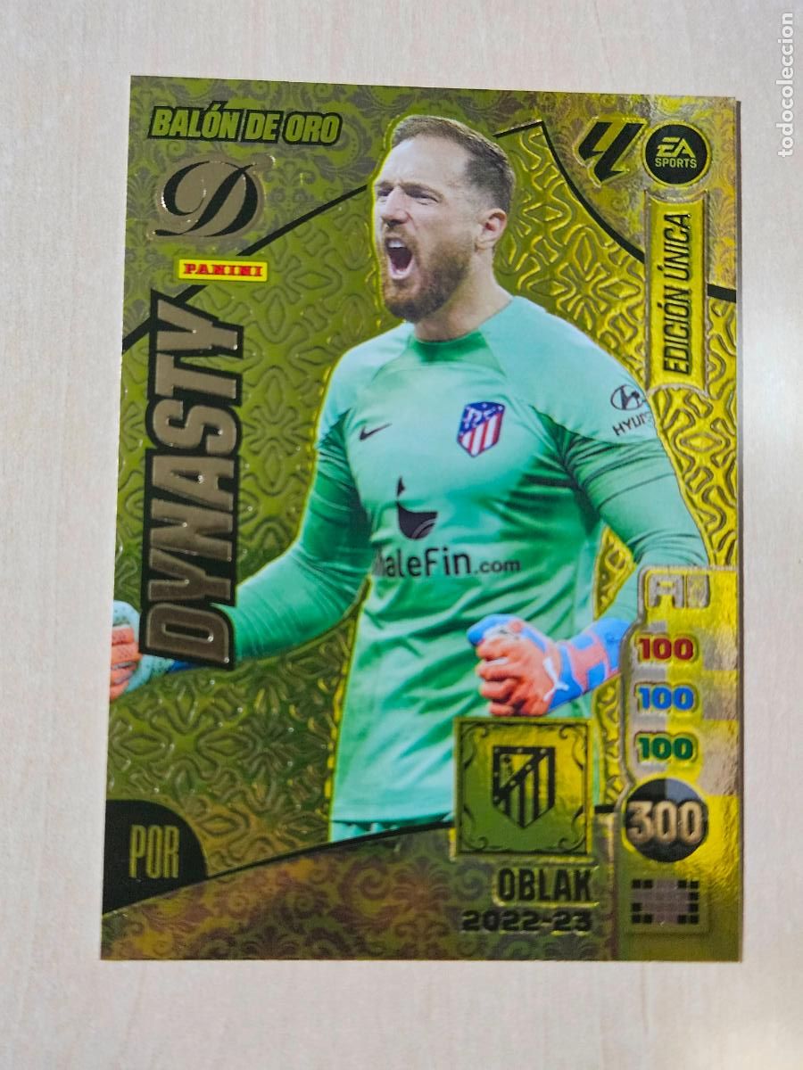 Cromos de F&uacute;tbol: Bal&oacute;n de Oro Dynasty 2022 23 oblak atletico de madrid , Edici&oacute;n &Uacute;nica Panini Adrenalyn 2024 25