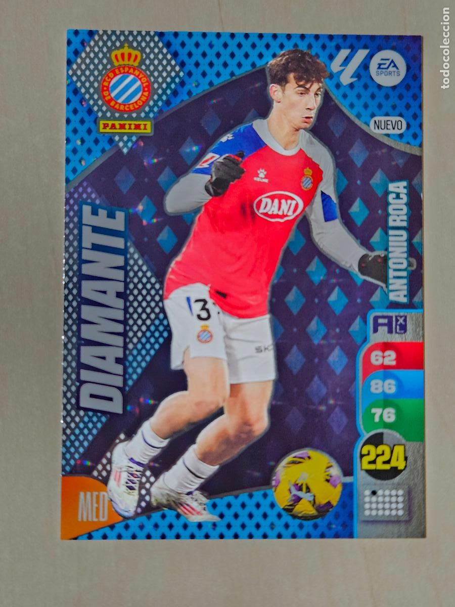 Cromos de F&uacute;tbol: ADRENALYN XL ANTONIU ROCA NUEVO DIAMANTE ESPANYOL ESPA&Ntilde;OL CROMO LIGA 24 25 2024 2025 PANINI