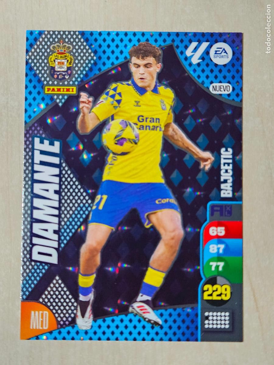 Cromos de F&uacute;tbol: ADRENALYN XL BAJCETIC NUEVO DIAMANTE LAS PALMAS CROMO LIGA 24 25 2024 2025 PANINI