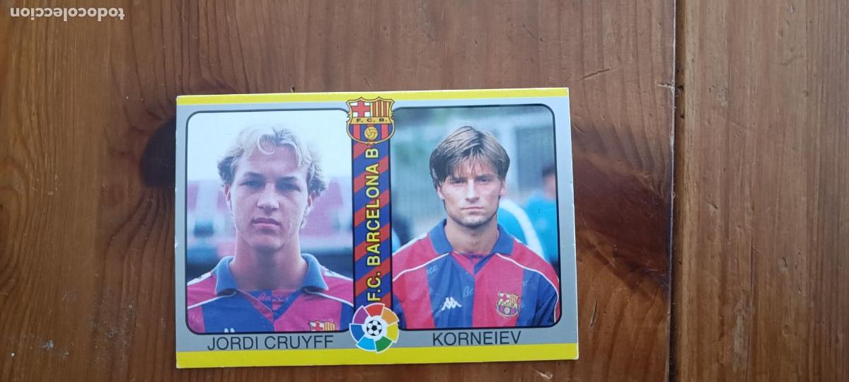 Cromos de F&uacute;tbol: Barcelona B-N&ordm; 227 Jordi Cruyff-Rookie-Korneiev-Fichas Liga Mundicromo F&uacute;tbol Total 1994-1995, 94-95
