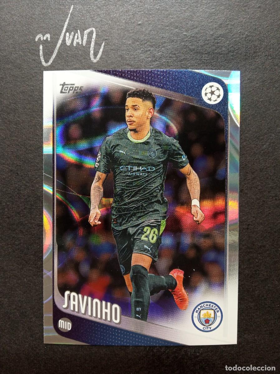 Cromos de F&uacute;tbol: 33 RAINDROPS SAVINHO MANCHESTER CITY ⚽ TOPPS &reg; FLAGSHIP UEFA CLUB COMPETITIONS 2025 2026 25 26 NUEVO