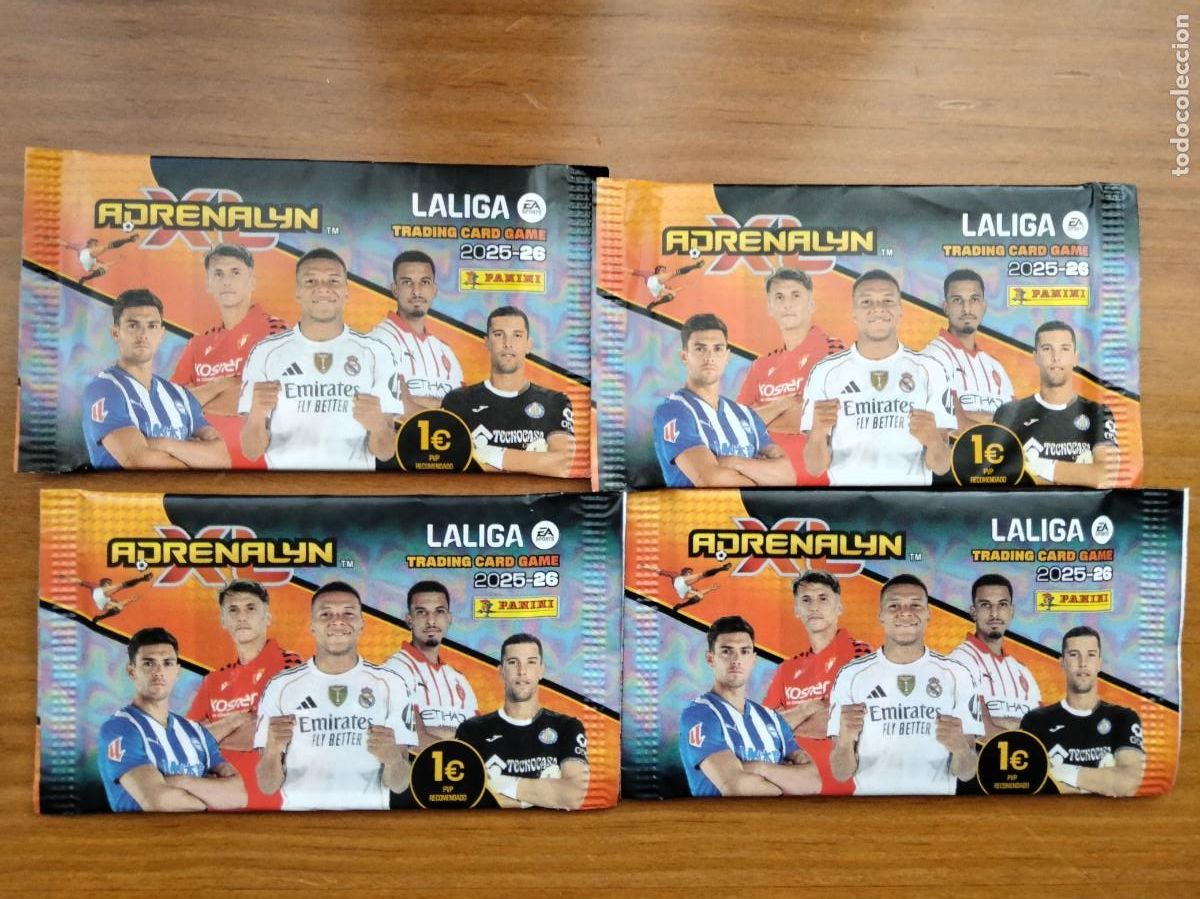 Cromos de Futebol: 4 sobres sin abrir Adrenalyn 25 26 2025 2026 panini