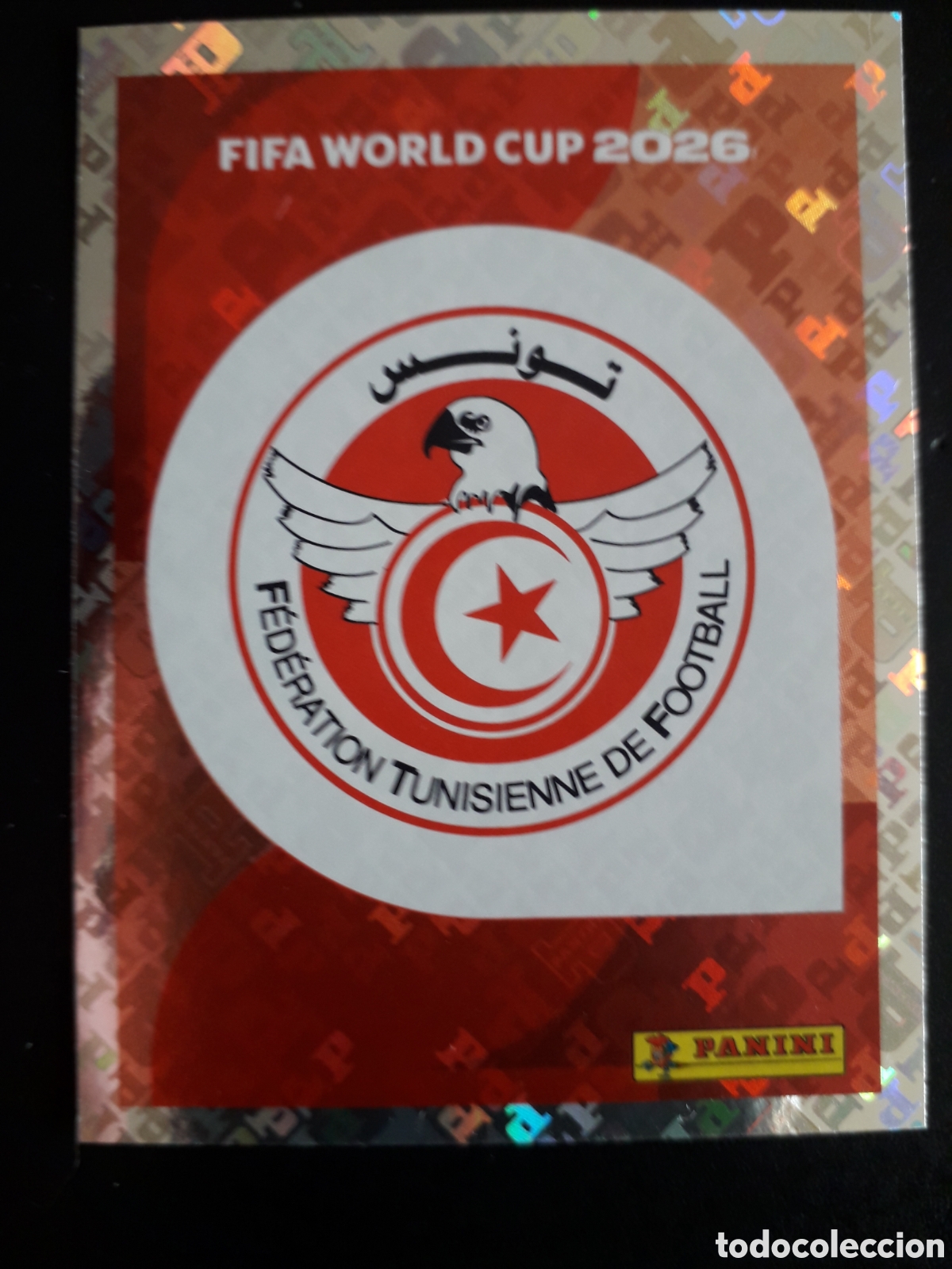 Cromos de F&uacute;tbol: ESCUDO T&Uacute;NEZ TUN 1 MUNDIAL F&Uacute;TBOL 2026 FIFA WORLD CUP PANINI SIN PEGAR PEDIDO M&Iacute;NIMO 3&euro;