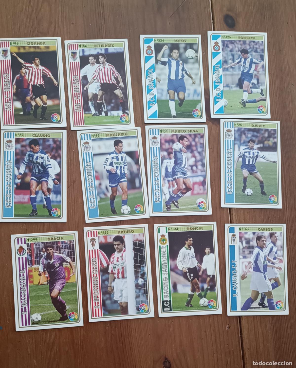 Cromos de Futebol: 12 CROMOS LAS FICHAS DE LA LIGA 94 95 - DEPORTIVO CORU&Ntilde;A - BILBAO - ESPA&Ntilde;OL