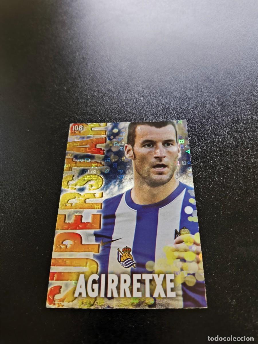 Cromos de F&uacute;tbol: 108 AGIRRETXE SUPERSTAR FONDO LETRAS REAL SOCIEDAD MUNDICROMO LIGA 2013 2014 13 14 NO PANINI ESTE