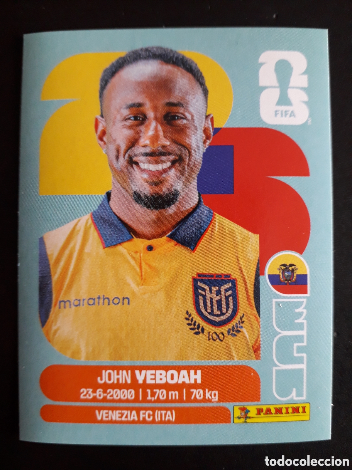 Cromos de F&uacute;tbol: YEBOAH ECUADOR ECU 14 MUNDIAL F&Uacute;TBOL 2026 FIFA WORLD CUP PANINI SIN PEGAR PEDIDO M&Iacute;NIMO 3&euro;.