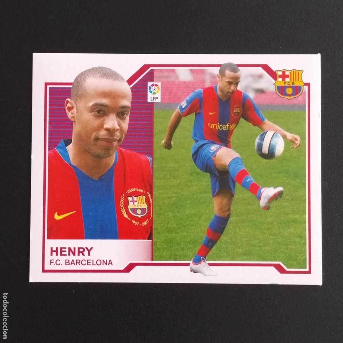 Cromos de F&uacute;tbol: FICHAJE 3 HENRY F.C BARCELONA ESTE CROMOS ALBUM LIGA FUTBOL 2007-2008 07-08 PANINI