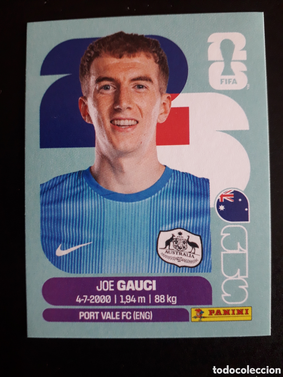 Cromos de F&uacute;tbol: GAUCI AUSTRALIA AUS 3 MUNDIAL F&Uacute;TBOL 2026 FIFA WORLD CUP PANINI SIN PEGAR PEDIDO M&Iacute;NIMO 3&euro;