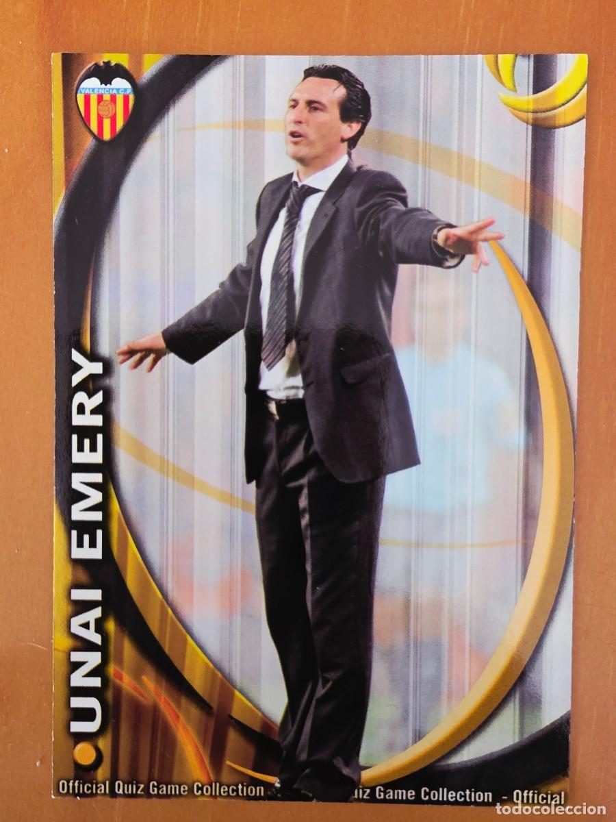 Cromos de F&uacute;tbol: 57 Unai Emery, Valencia CF, Mundicromo Sport Fichas Quiz de la Liga 2010 2011