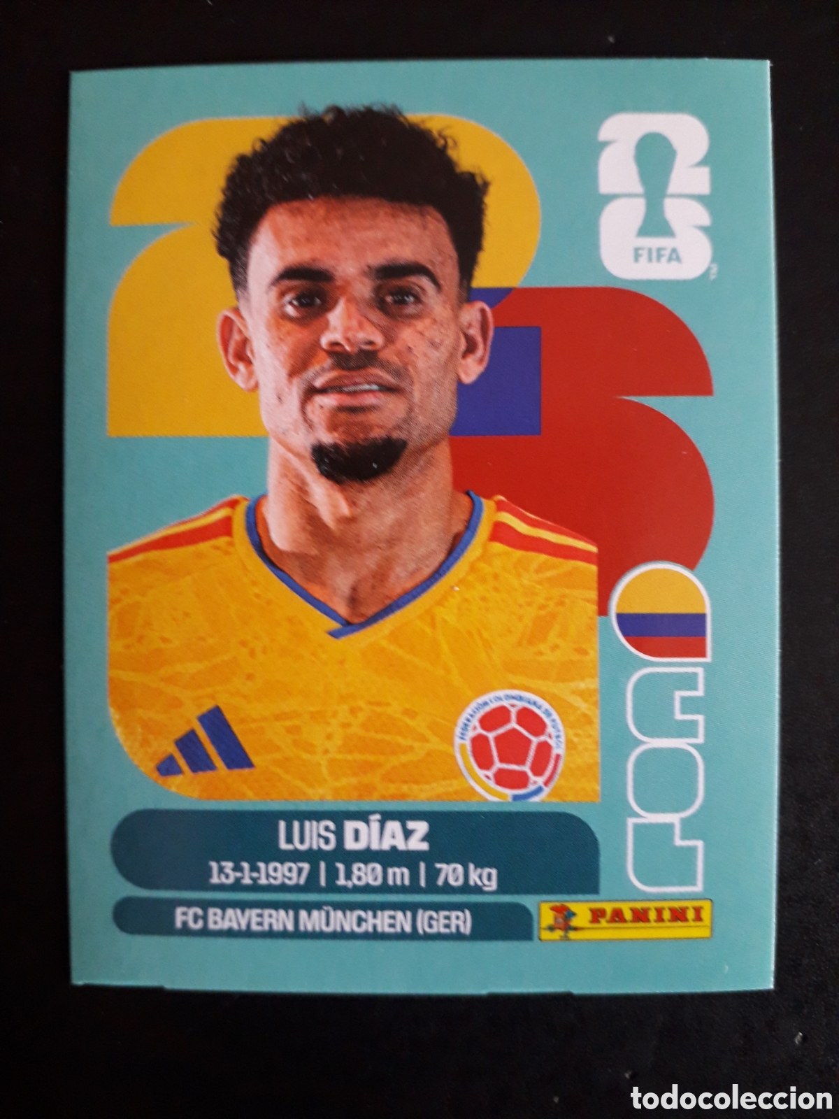 Cromos de F&uacute;tbol: D&Iacute;AZ COLOMBIA COL 20 MUNDIAL F&Uacute;TBOL 2026 FIFA WORLD CUP PANINI SIN PEGAR PEDIDO M&Iacute;NIMO 3&euro;