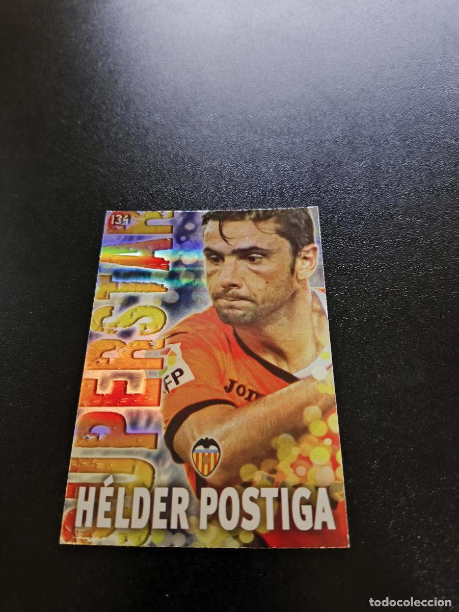 Cromos de F&uacute;tbol: 134 HELDER POSTIGA FONDO RAYAS VALENCIA MUNDICROMO LIGA 2013 2014 13 14 NO PANINI ESTE MEGACRACKS