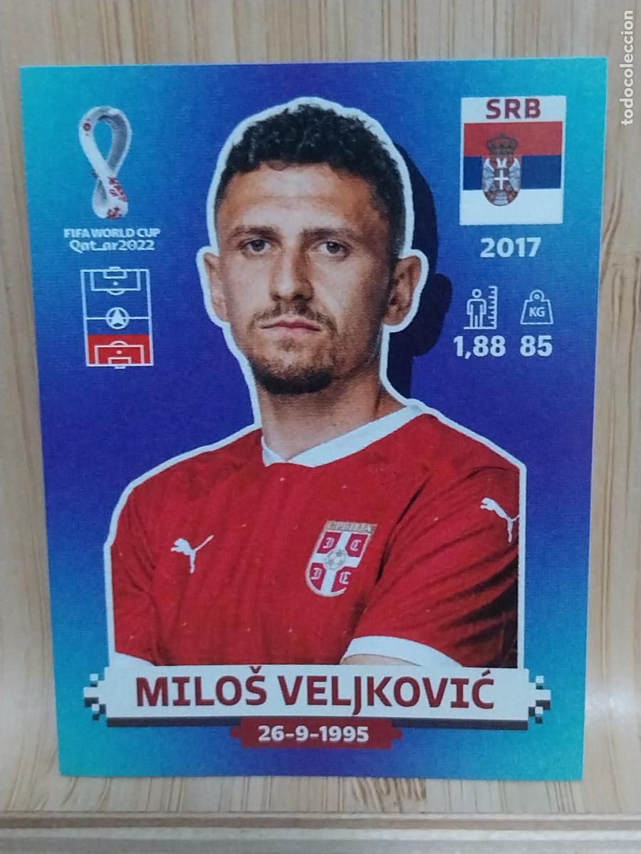 Cromos de F&uacute;tbol: VELJKOVIC SERBIA SRB 7 QATAR 2022 PANINI CROMO SIN PEGAR NUNCA ORIGINAL *