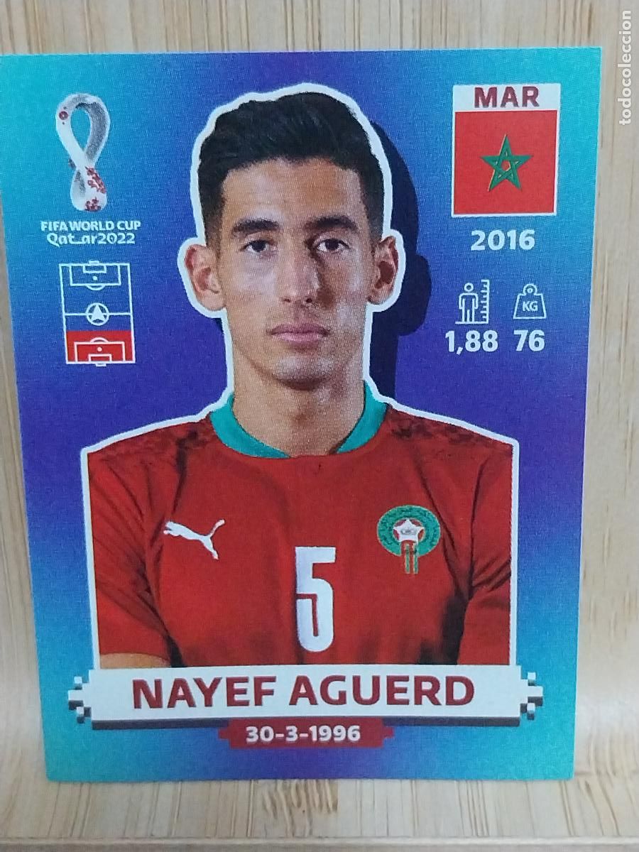 Cromos de F&uacute;tbol: AGUERD MARRUECOS MAR 5 QATAR 2022 PANINI CROMO SIN PEGAR NUNCA ORIGINAL