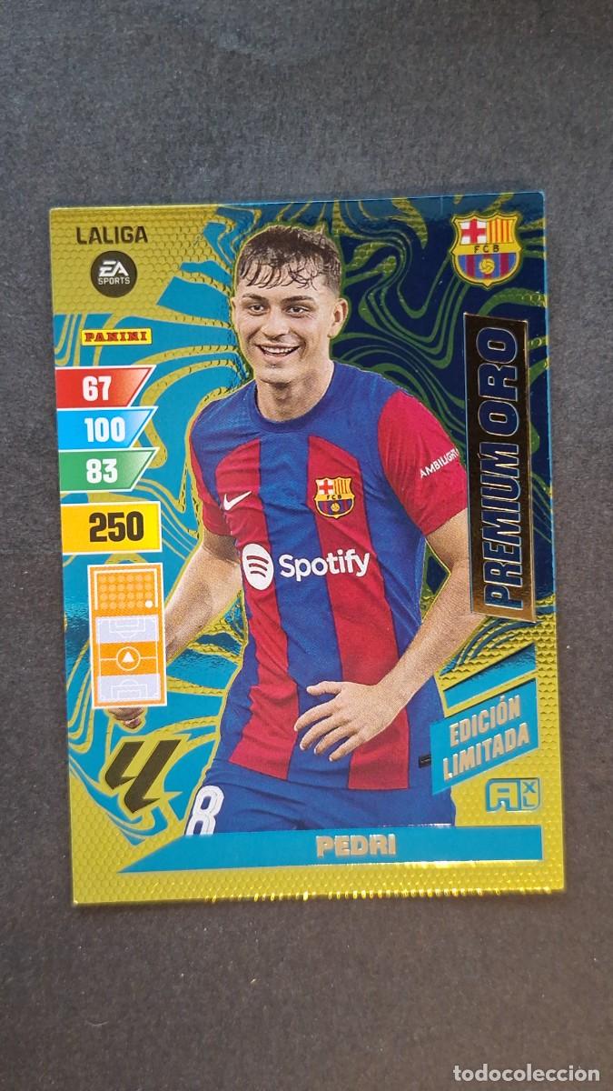 Cromos de F&uacute;tbol: L1 PEDRI F. C. BARCELONA PREMIUM ORO EDICION LIMITADA ADRENALYN XL LIGA 2023/2024 23 24 PANINI