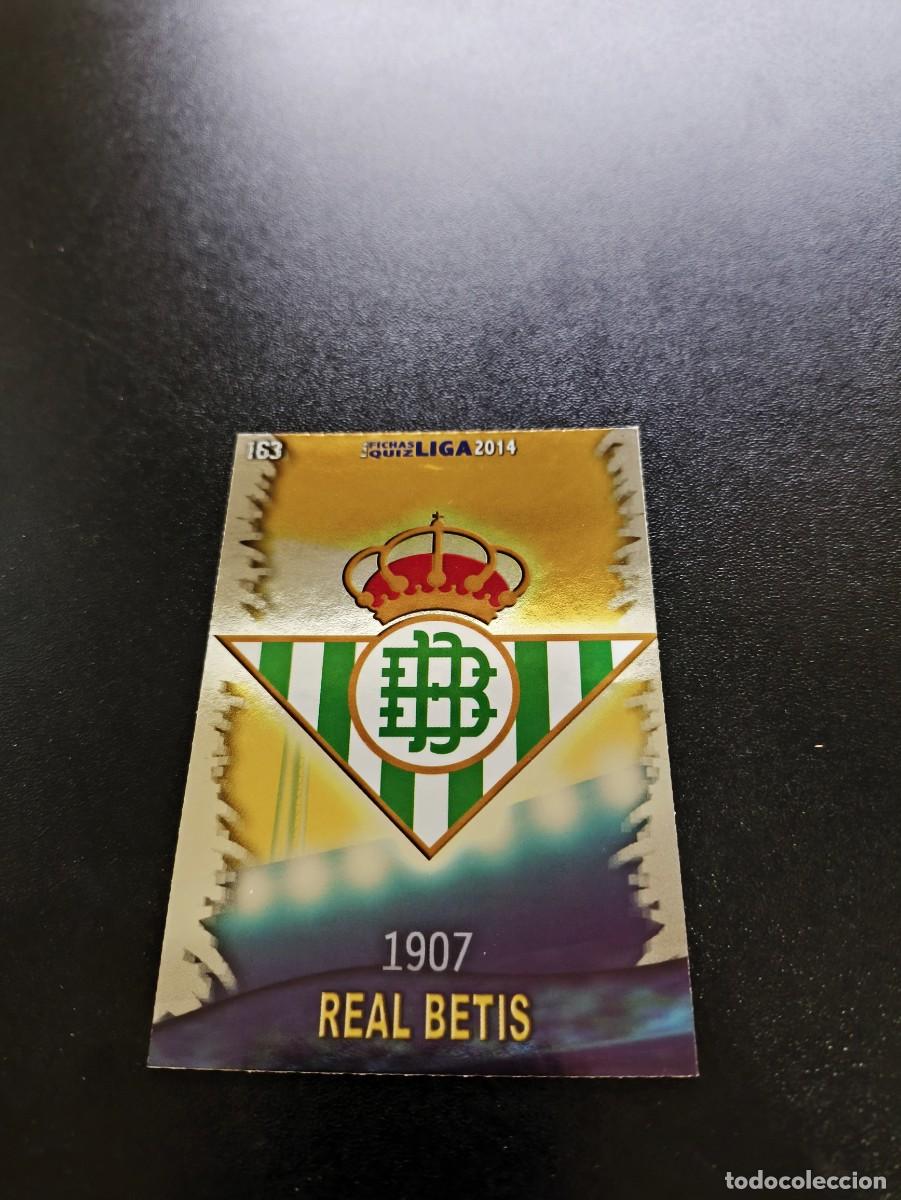 Cromos de F&uacute;tbol: 163 ESCUDO BRILLO LISO REAL BETIS MUNDICROMO LIGA 2013 2014 13 14 NO PANINI ESTE MEGACRACKS