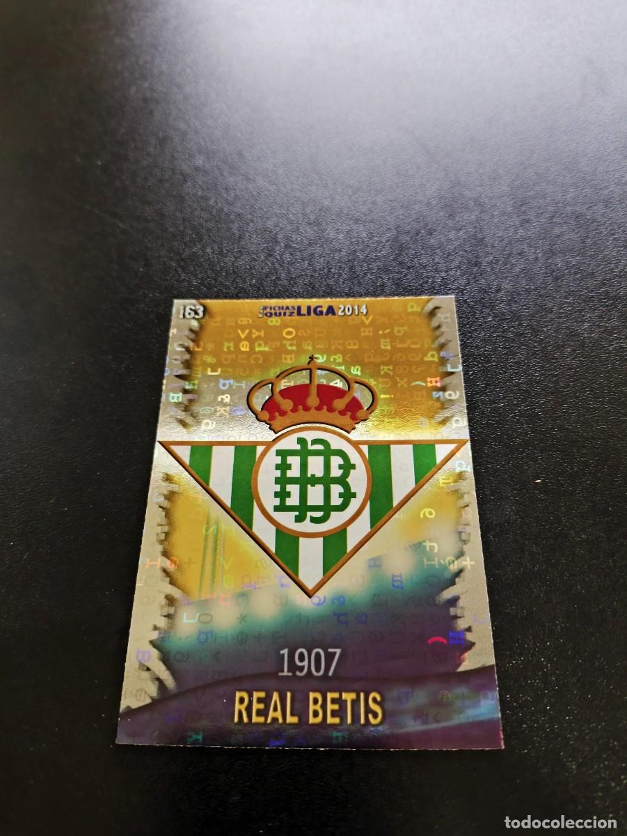Cromos de F&uacute;tbol: 163 ESCUDO BRILLO LETRAS REAL BETIS MUNDICROMO LIGA 2013 2014 13 14 NO PANINI ESTE MEGACRACKS