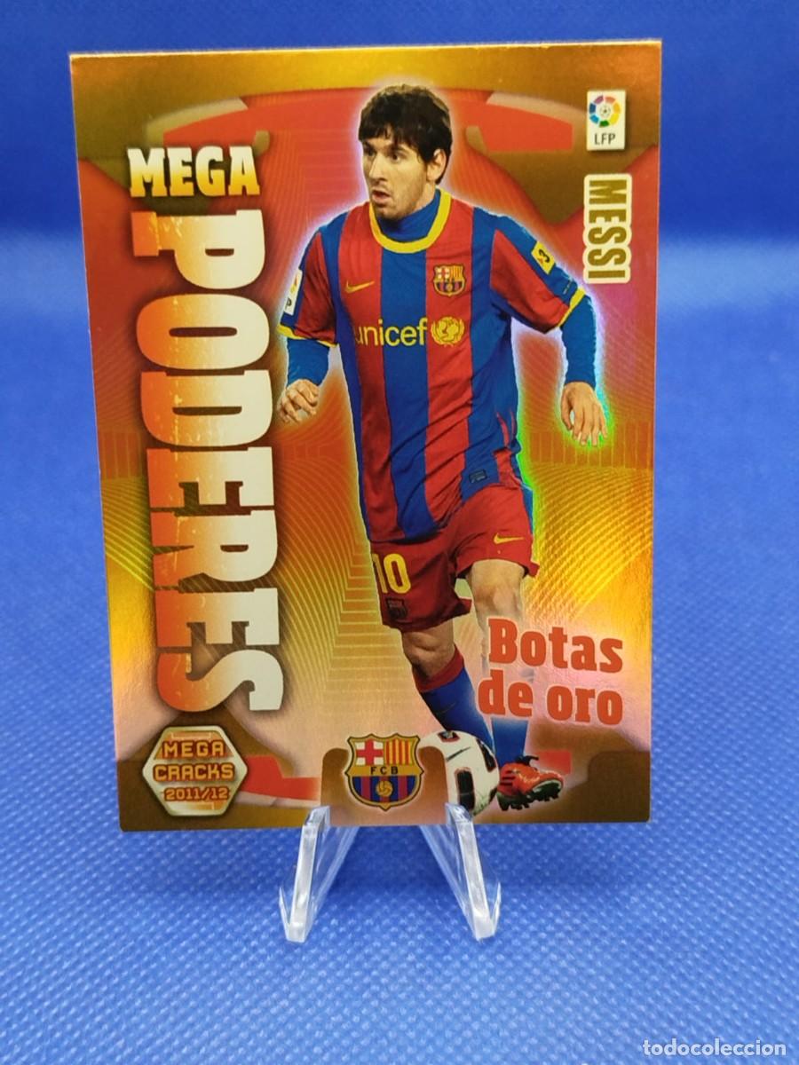 Cromos de F&uacute;tbol: #392 LIONEL MESSI FC BARCELONA 2011 2012 PANINI MEGACRACKS MGK &rdquo;MEGA PODERES - BOTAS DE ORO&rdquo;