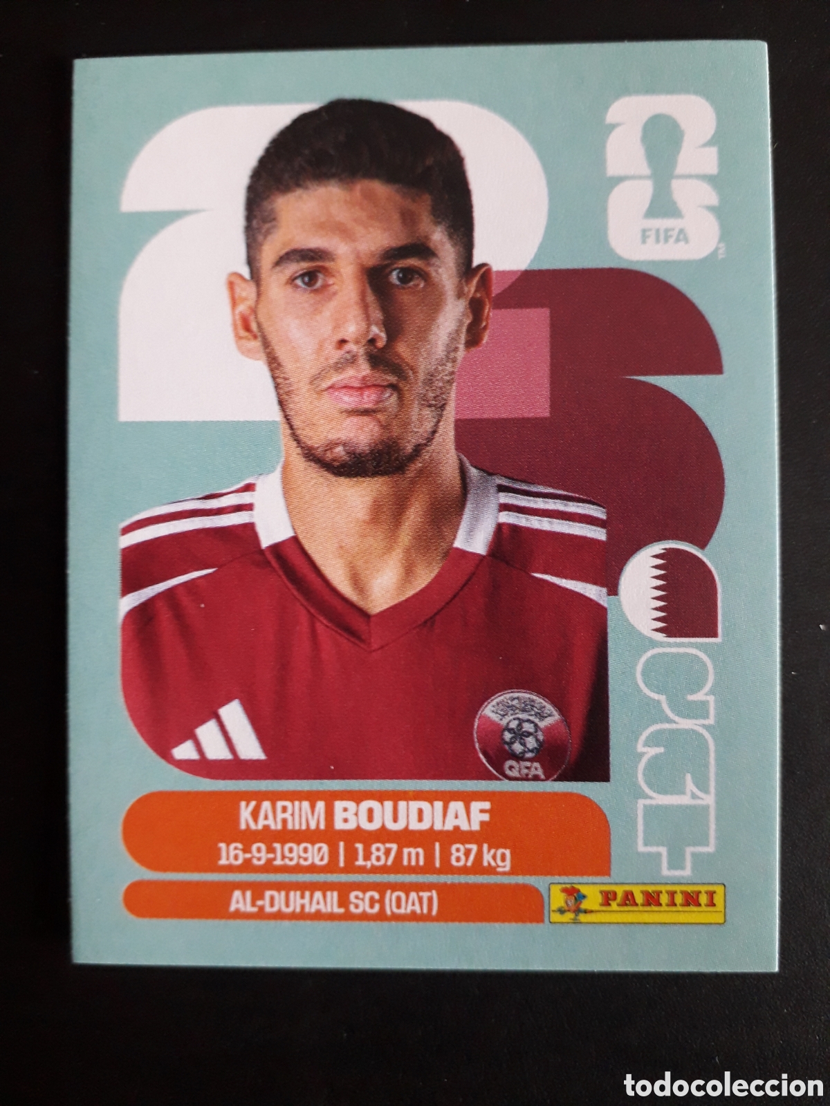 Cromos de F&uacute;tbol: BOUDIAF QATAR QAT 10 MUNDIAL F&Uacute;TBOL 2026 FIFA WORLD CUP PANINI SIN PEGAR PEDIDO M&Iacute;NIMO 3&euro;