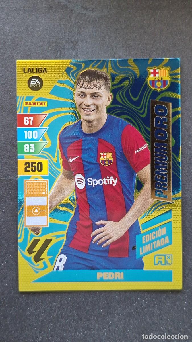 Cromos de F&uacute;tbol: L1 PEDRI F. C. BARCELONA PREMIUM ORO EDICION LIMITADA ADRENALYN XL LIGA 2023/2024 23 24 PANINI