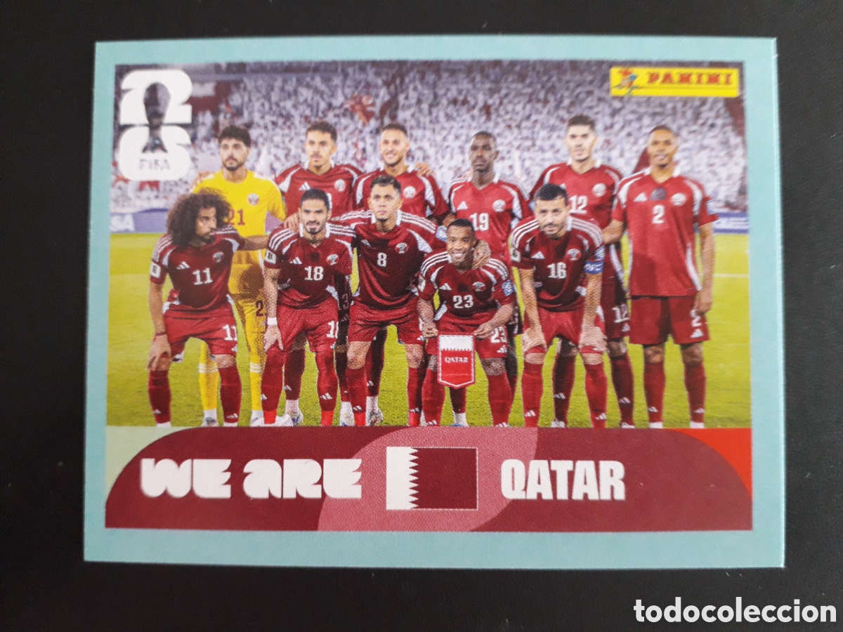 Cromos de F&uacute;tbol: EQUIPO QATAR QAT 13 MUNDIAL F&Uacute;TBOL 2026 FIFA WORLD CUP PANINI SIN PEGAR PEDIDO M&Iacute;NIMO 3&euro;