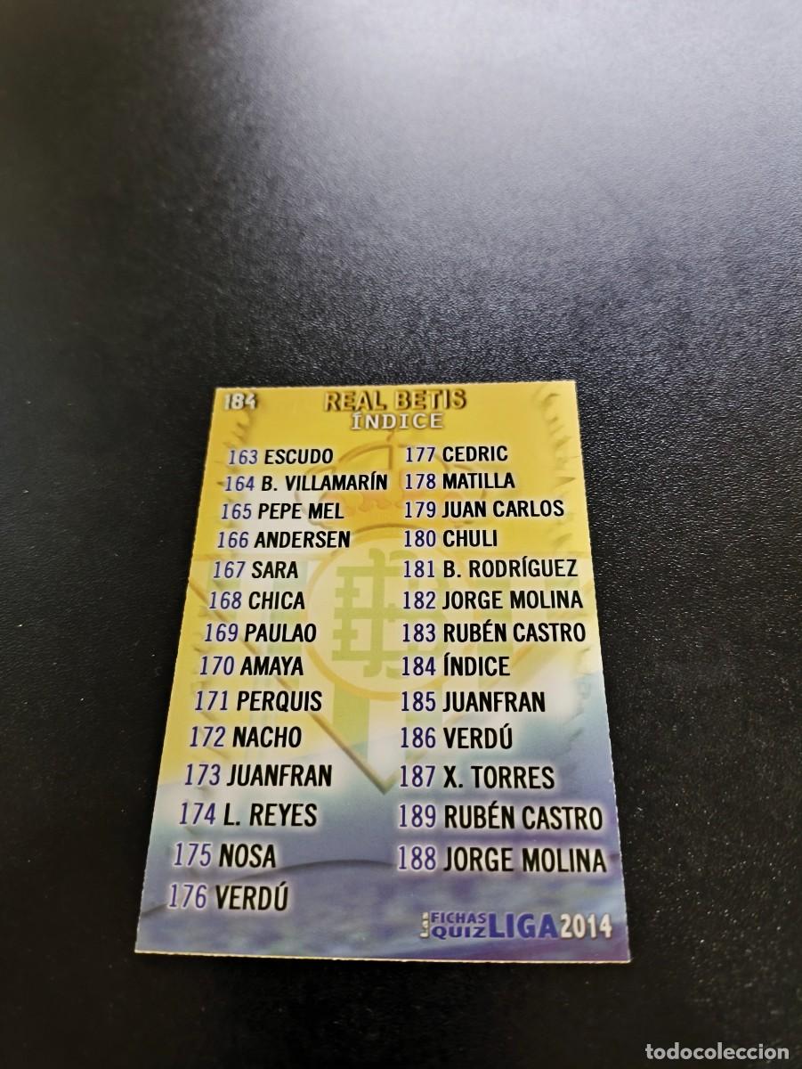 Fu&szlig;ball-Sticker: 184 INDICE BETIS MUNDICROMO LIGA 2013 2014 13 14 NO PANINI ESTE MEGACRACKS