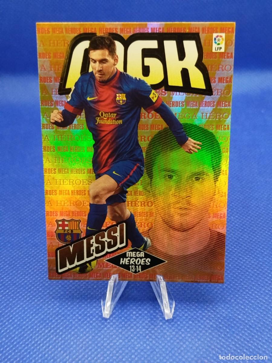 Cromos de F&uacute;tbol: #397 LIONEL MESSI FC BARCELONA 2013 2014 PANINI MEGACRACKS MGK 13 14 &rdquo;MEGA HEROES&rdquo;