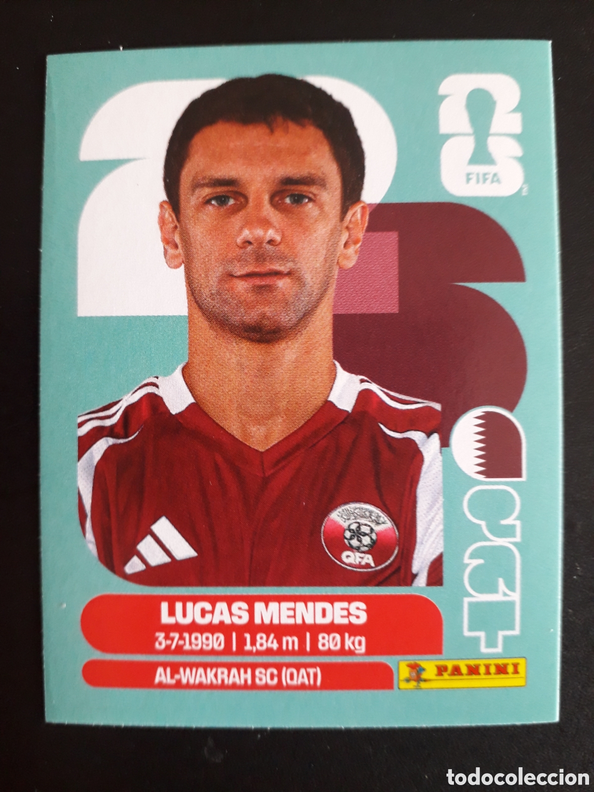 Cromos de F&uacute;tbol: LUCAS MENDES QATAR QAT 4 MUNDIAL F&Uacute;TBOL 2026 FIFA WORLD CUP PANINI SIN PEGAR PEDIDO M&Iacute;NIMO 3&euro;