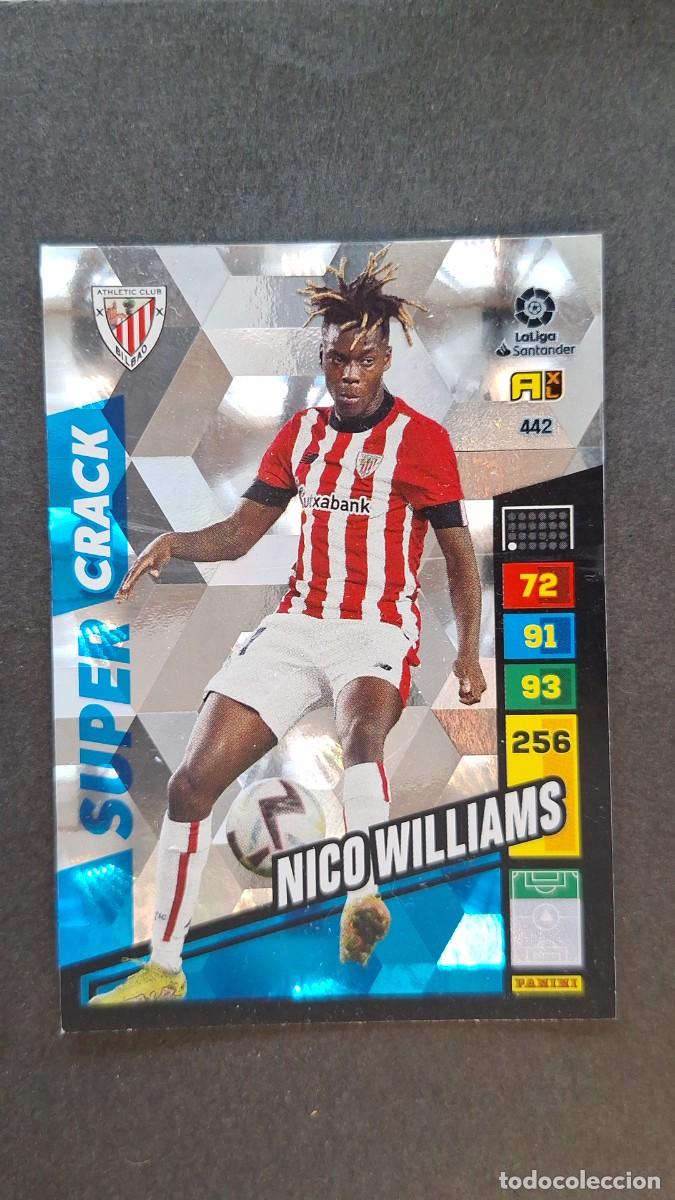 Fu&szlig;ball-Sticker: L1 NICO WILLIAMS ATHLETIC CLUB DE BILBAO 442 SUPER CRACK ADRENALYN XL LIGA 2022/2023 22 23 PANINI