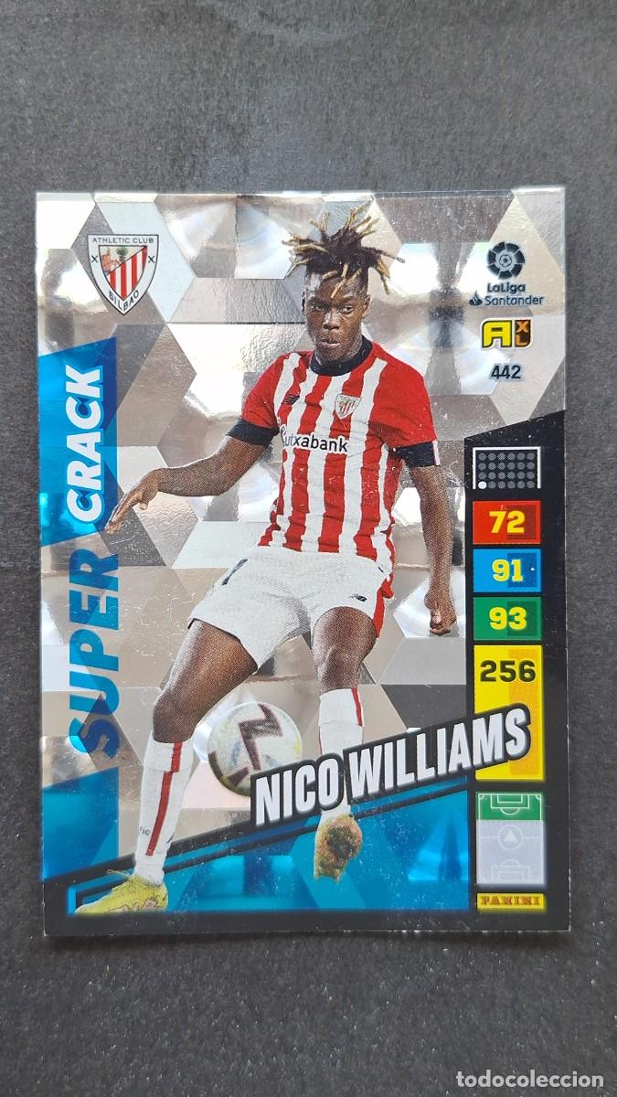 Fu&szlig;ball-Sticker: L1 NICO WILLIAMS ATHLETIC CLUB DE BILBAO 442 SUPER CRACK ADRENALYN XL LIGA 2022/2023 22 23 PANINI