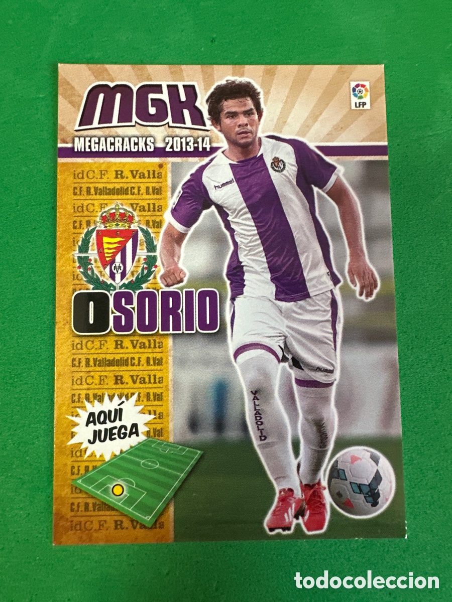 Football Stickers: 484 OSORIO (VALLADOLID) NUEVO FICHAJE MEGACRACKS 2013-2014 13 14 PANINI TRADING CARD