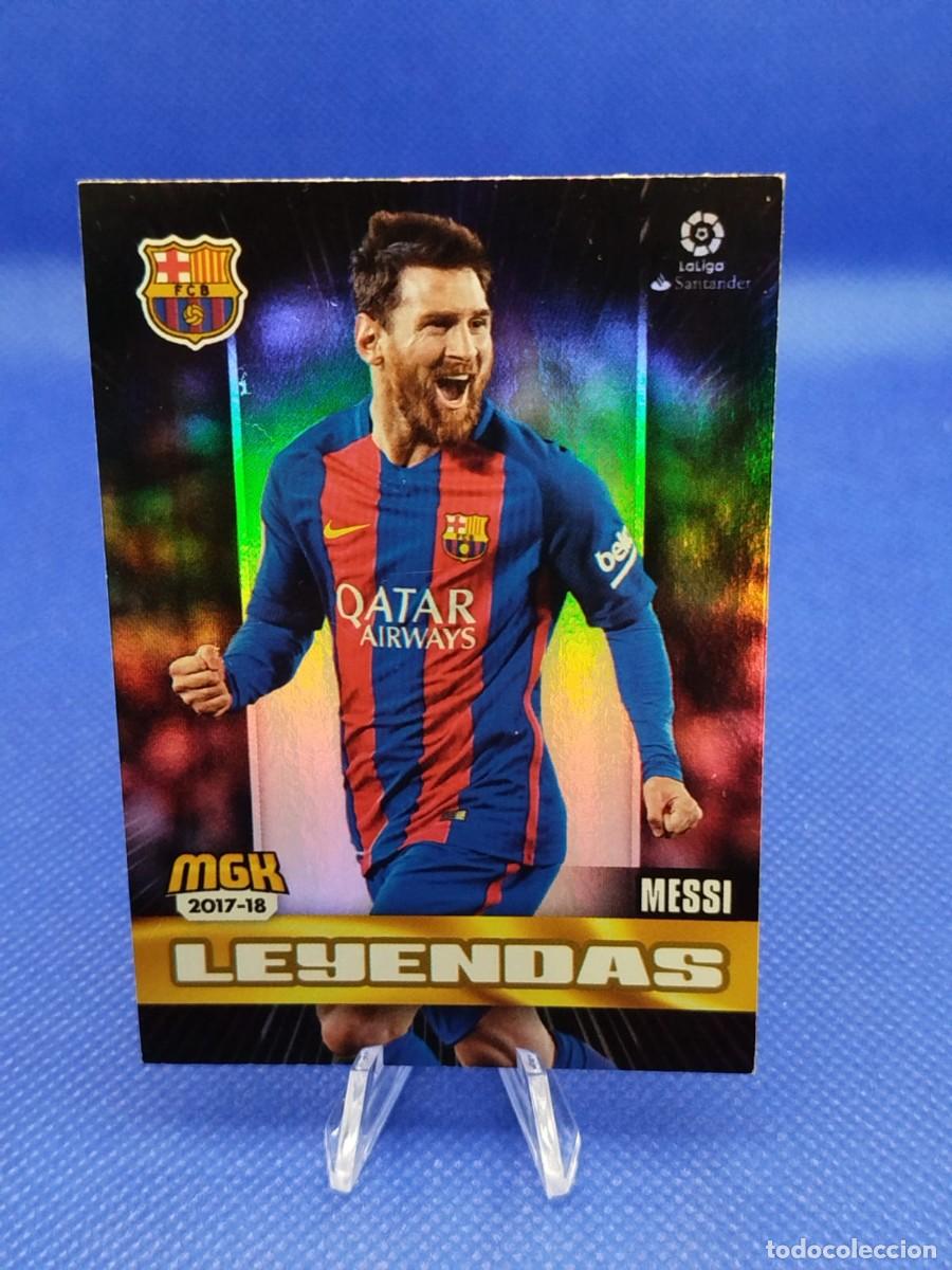 Cromos de F&uacute;tbol: #105 LIONEL MESSI FC BARCELONA 2017 2018 PANINI MEGACRACKS MGK 17 18 &rdquo;LEYENDAS&rdquo;