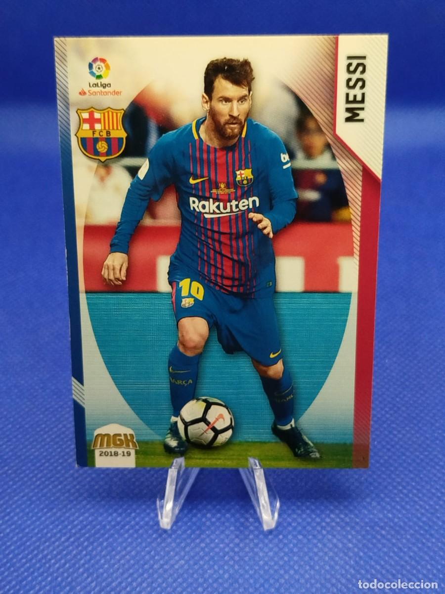 Cromos de F&uacute;tbol: #100 LIONEL MESSI FC BARCELONA 2018 2019 PANINI MEGACRACKS MGK 18 19