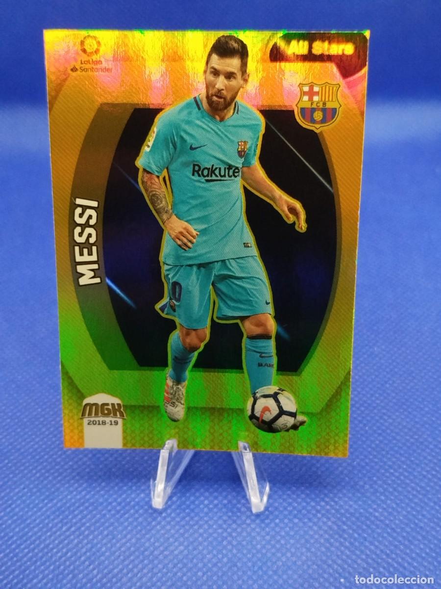 Cromos de F&uacute;tbol: #106 LIONEL MESSI FC BARCELONA 2018 2019 PANINI MEGACRACKS MGK 18 19 &rdquo;ALL STARS&rdquo;