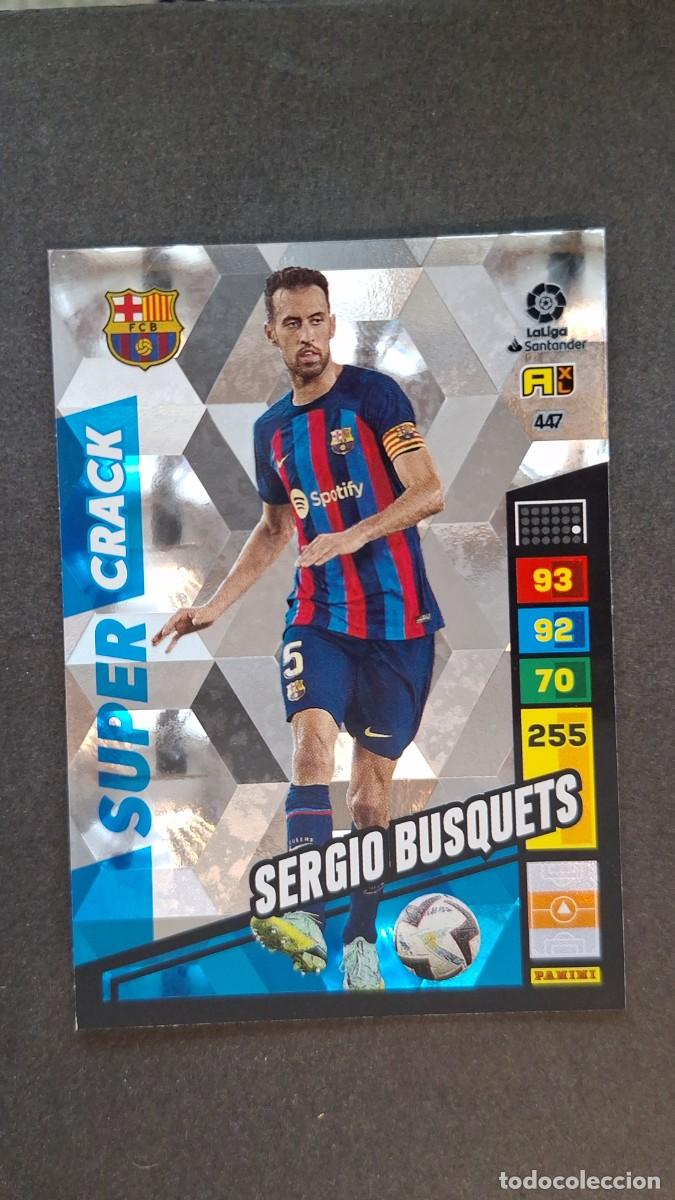 Fu&szlig;ball-Sticker: L1 SERGIO BUSQUETS F. C. BARCELONA 447 SUPER CRACK ADRENALYN XL LIGA 2022/2023 22 23 PANINI
