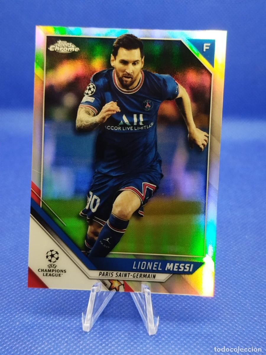Figurine di Calcio: #100 LIONEL MESSI PSG 2021 2022 TOPPS CHROME UEFA CHAMPIONS LEAGUE 21 22