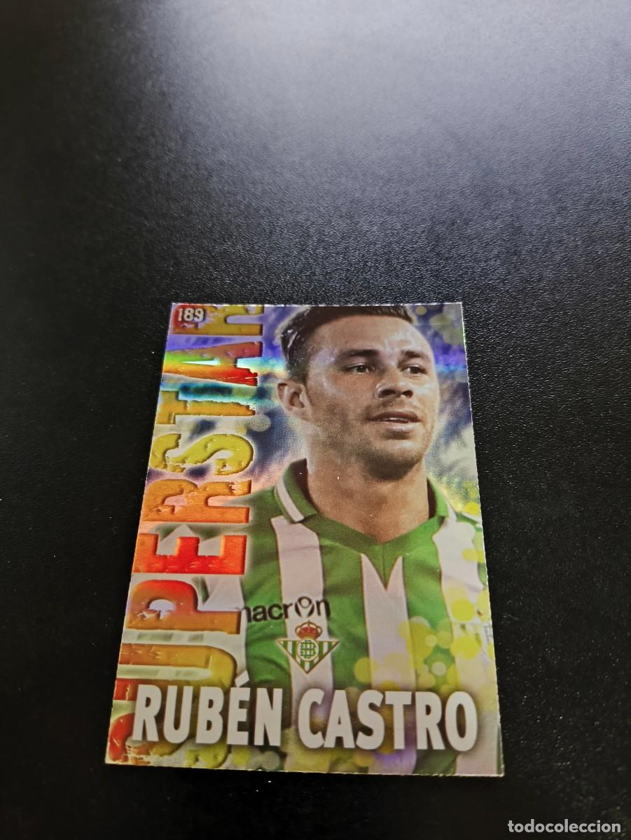 Cromos de F&uacute;tbol: 189 RUBEN CASTRO SUPERSTAR RAYAS BETIS MUNDICROMO LIGA 2013 2014 13 14 NO PANINI ESTE MEGACRACKS